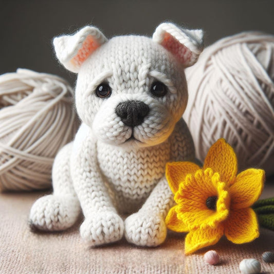 Staffy Daffodil Greeting Card