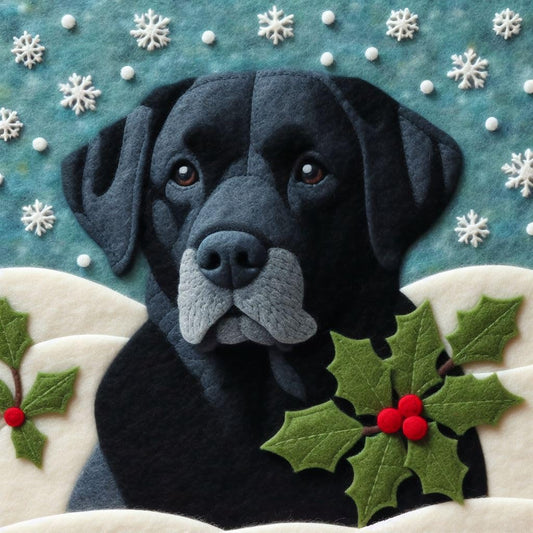 Black Lab Christmas Card