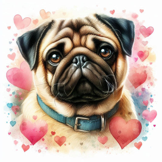 Pug Greeting Card