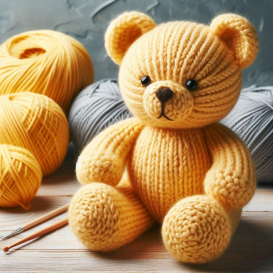 Knitted New Baby Blank Card