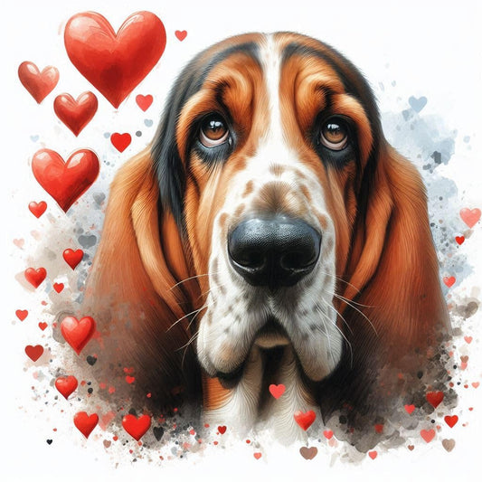 Basset Hound Blank Card