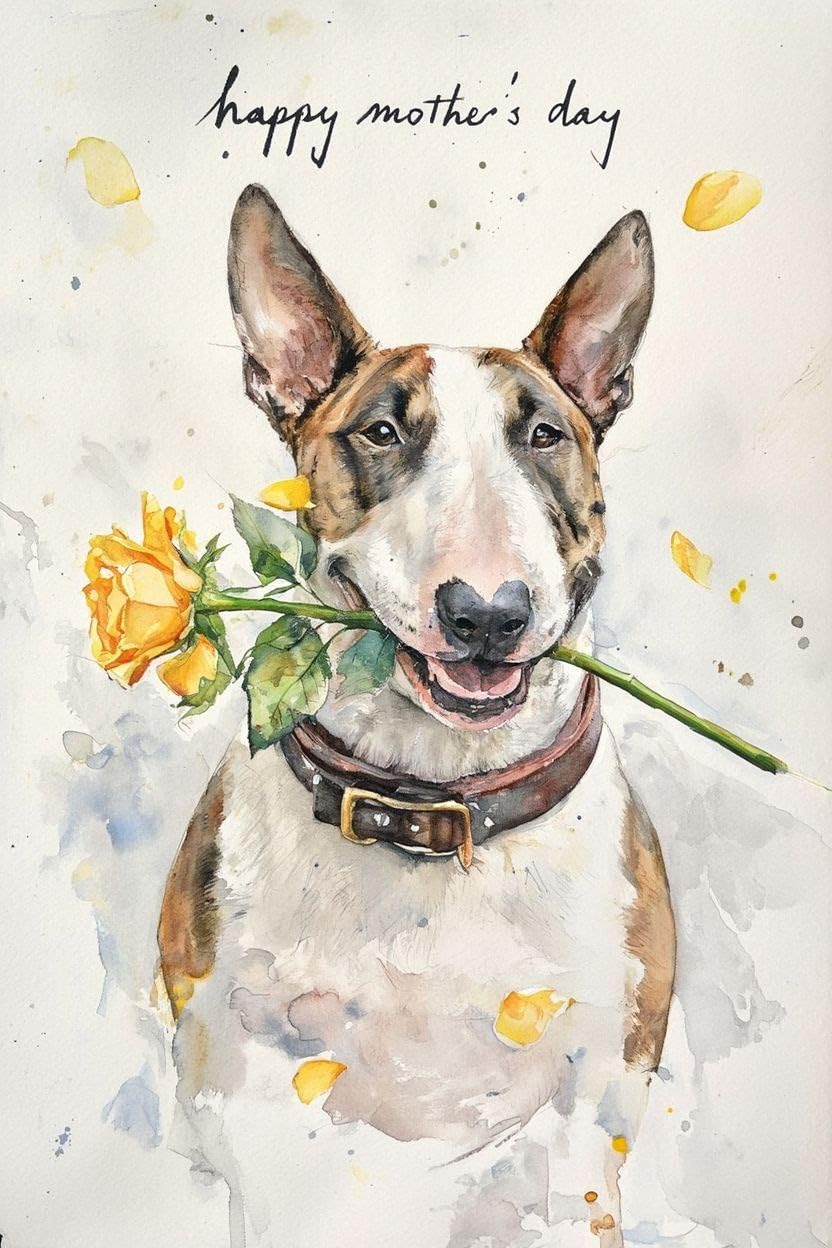 Bull Terrier Mothering Sunday Card