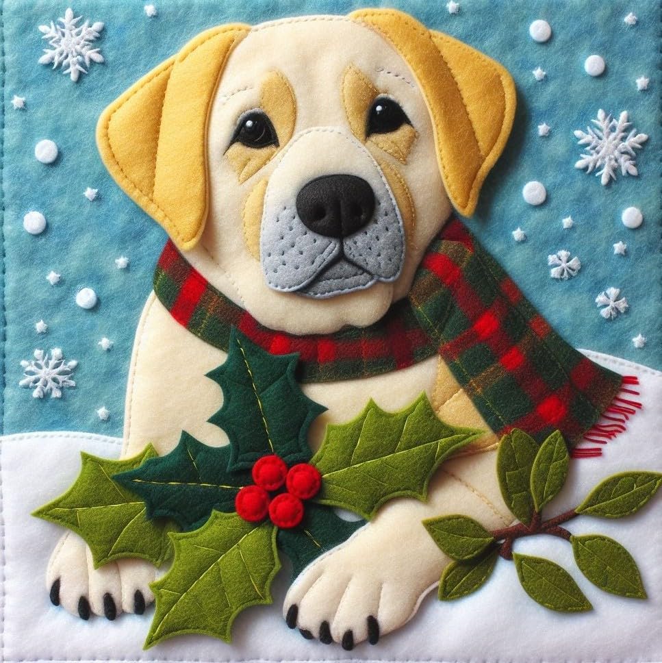 Yellow Lab Christmas Card