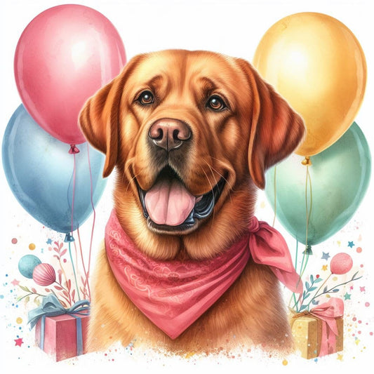 Fox Red Lab Greeting Card