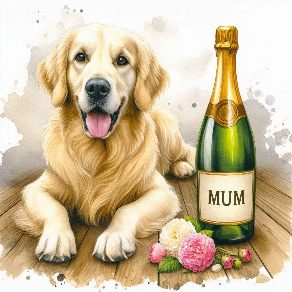 Golden Retriever Mothering Sunday Card