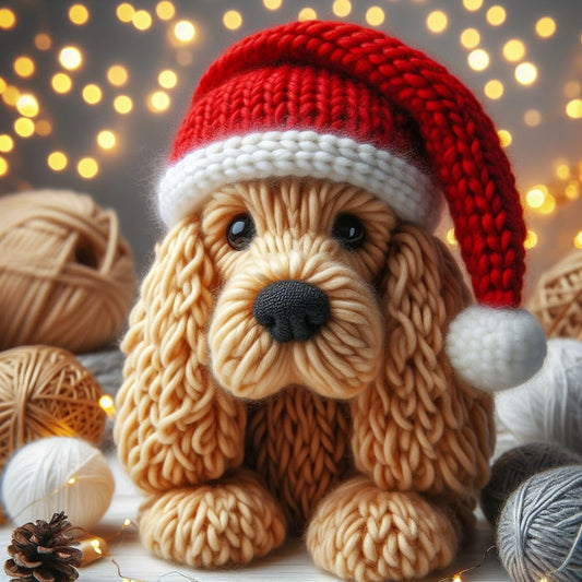 Cocker Spaniel Knitted Cards