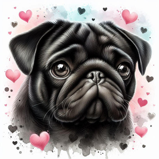 Pug Valentine Card