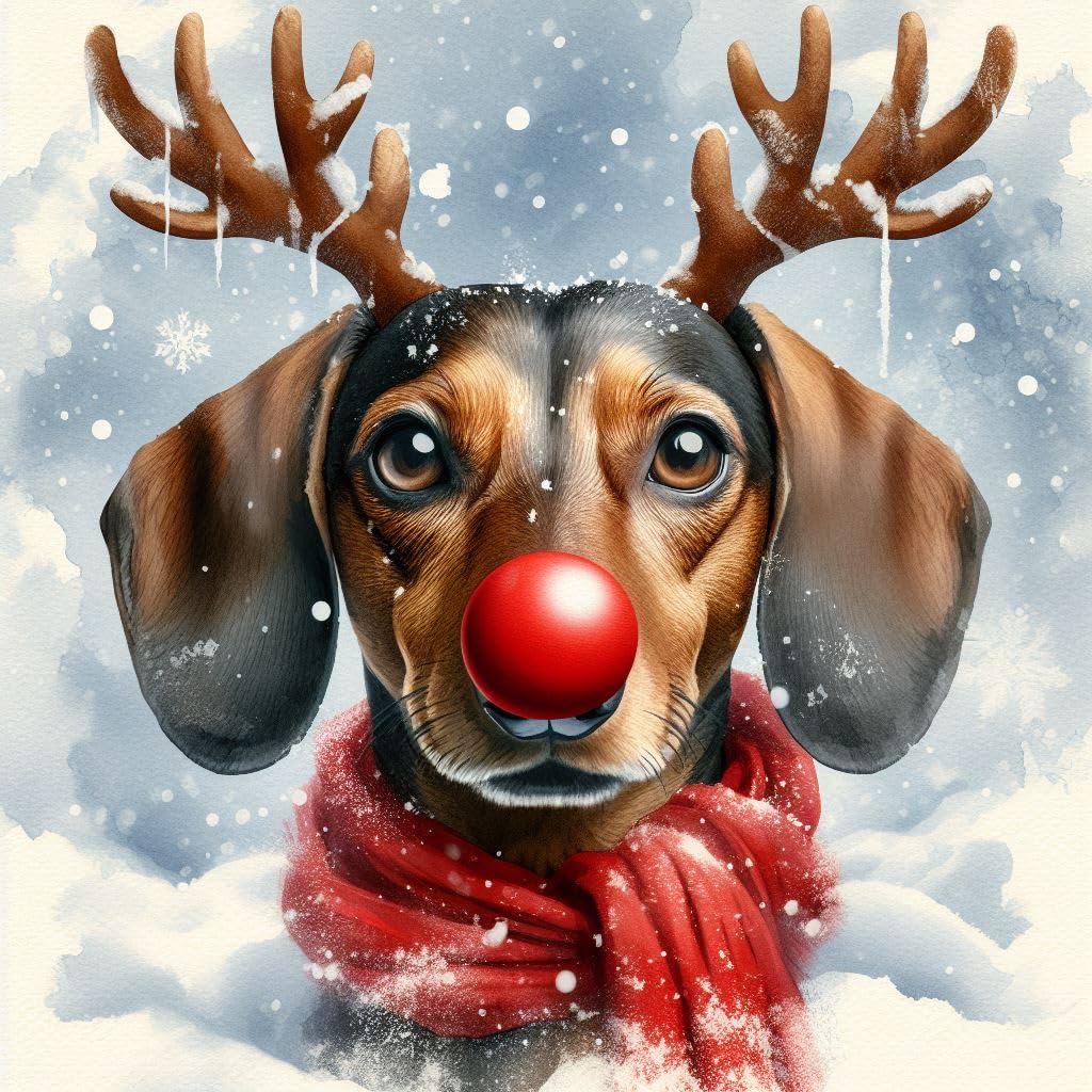 Dachshund Christmas Card