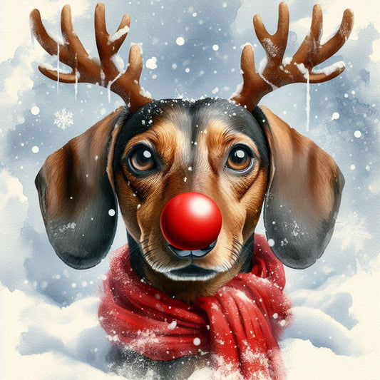 Dachshund Christmas Card