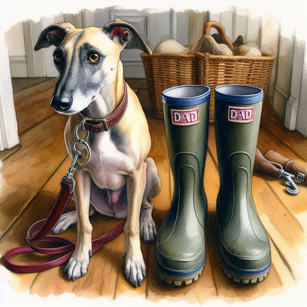 Whippet Dad Birthday Card