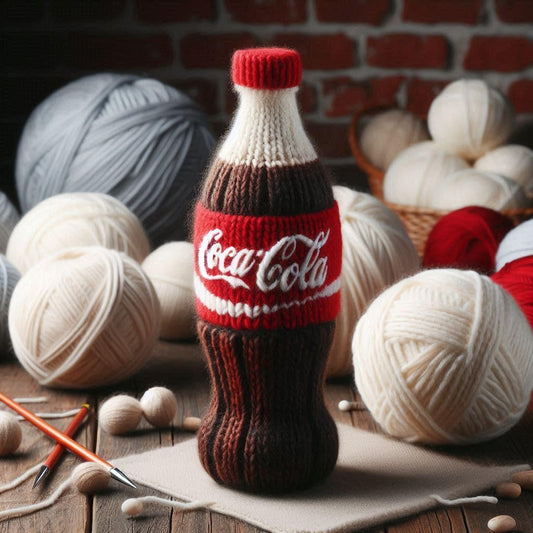 Knitted Coke Bottle Blank Card