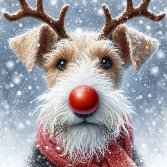 Fox Terrier Christmas Card