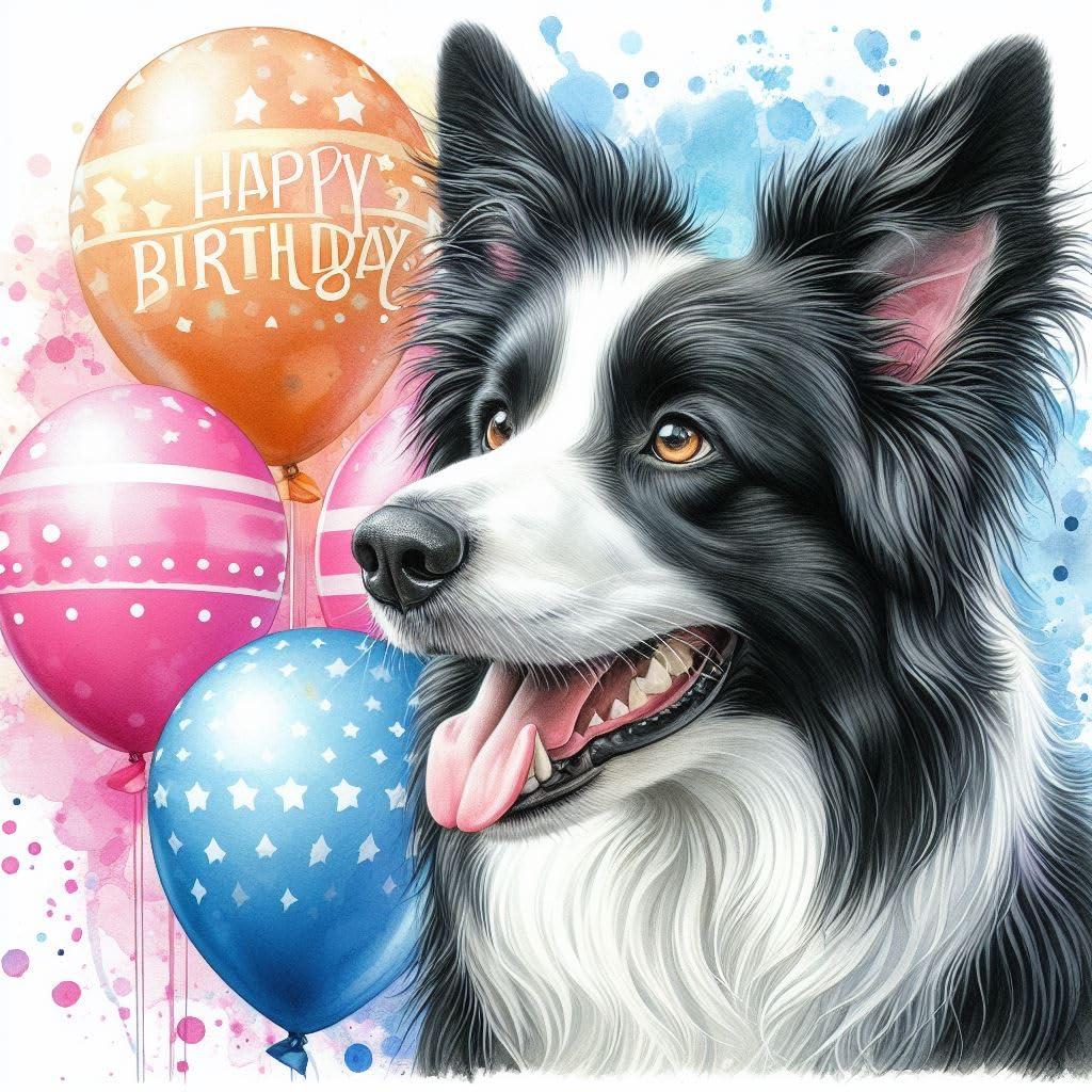 Border Collie Greeting Card