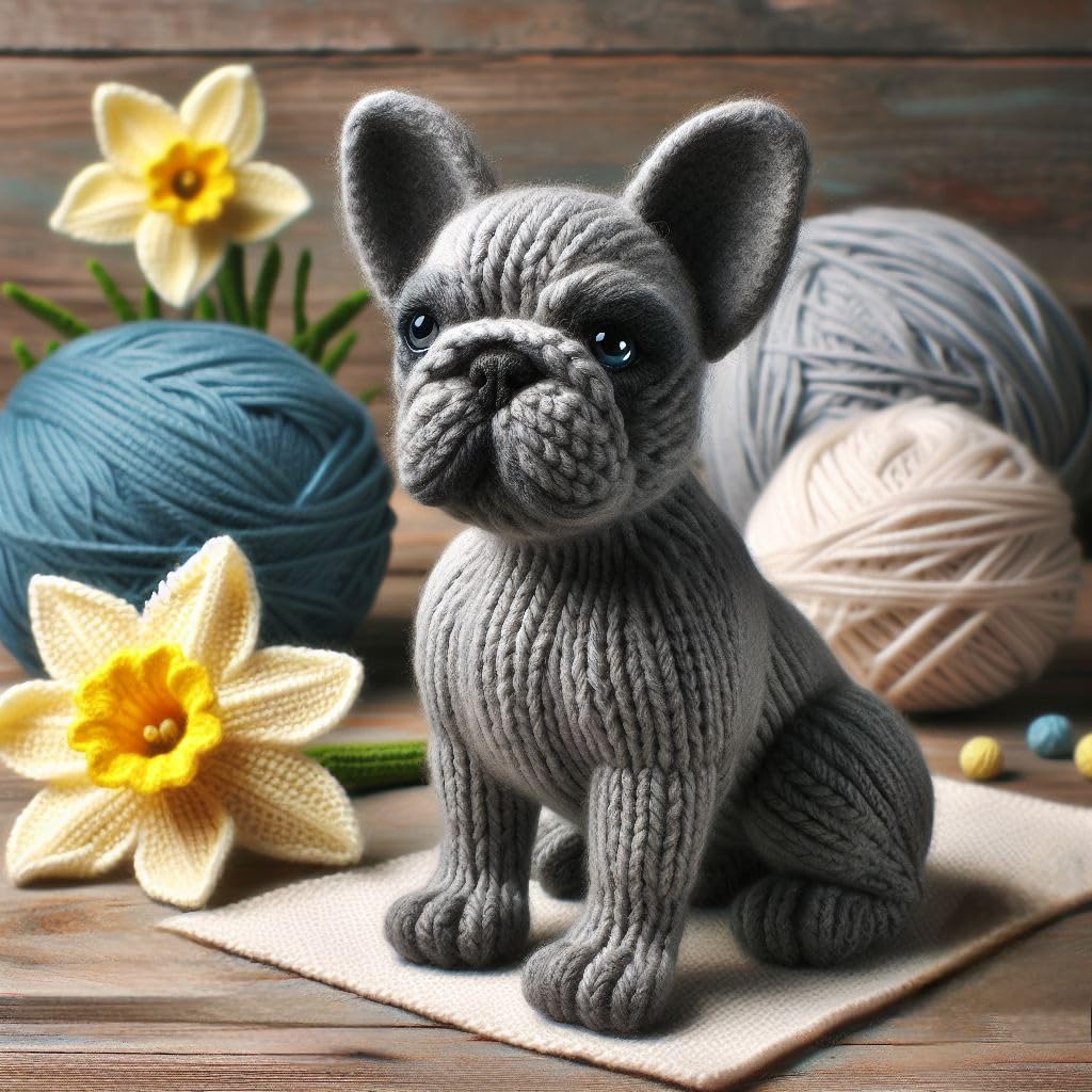 Frenchie Daffodil Card