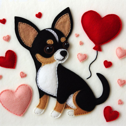 Felt Chihuahua Card