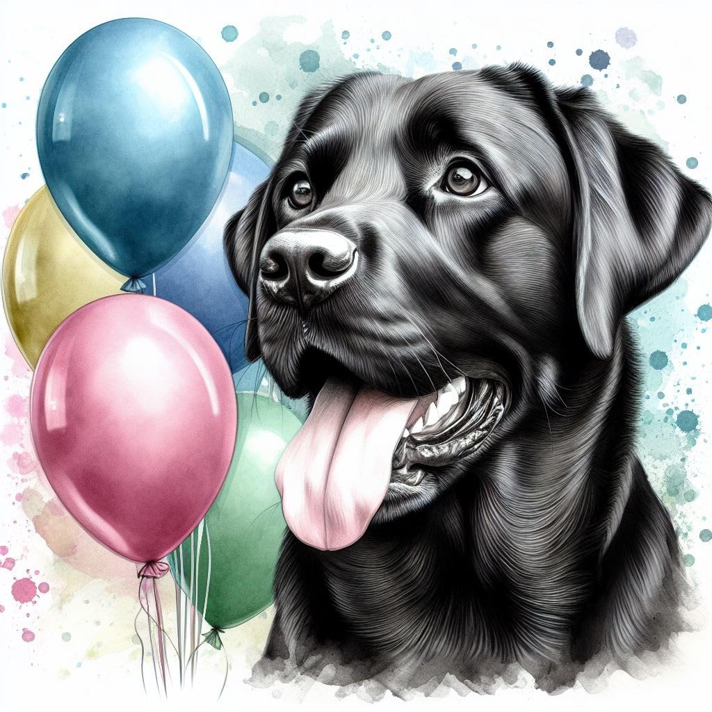Black Lab Greeting Card