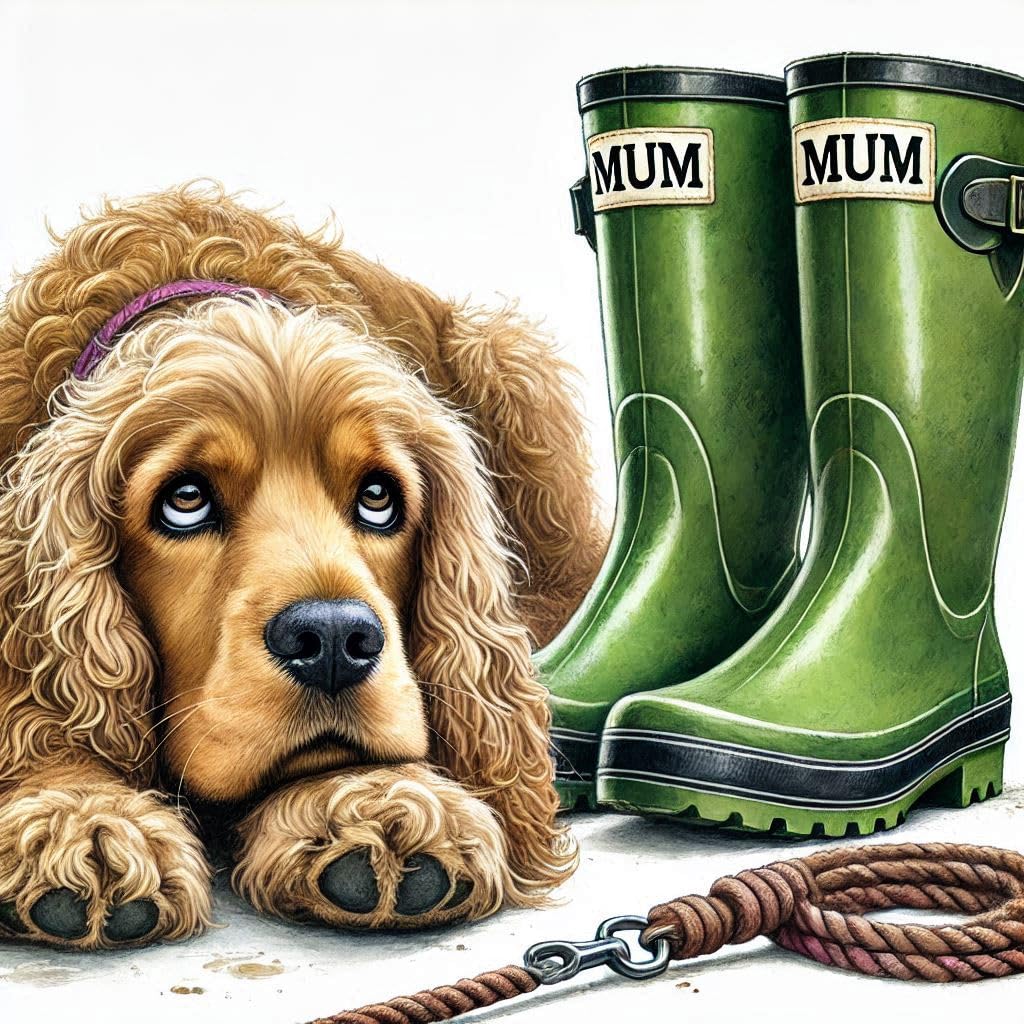 Cocker Spaniel Mothering Sunday Card