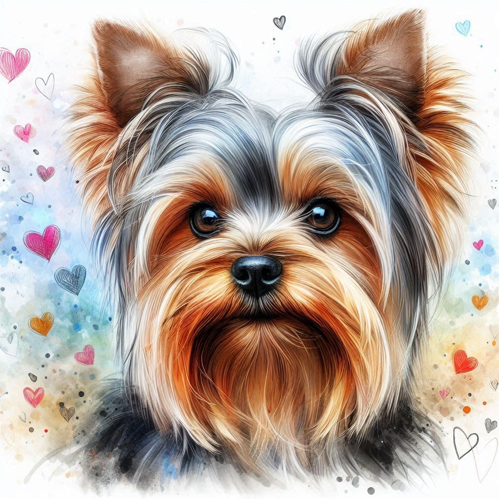 Yorkie Greeting Card