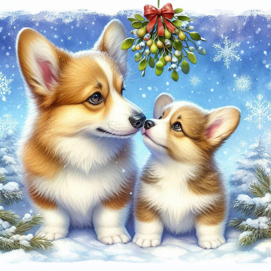 Mother and Pup Christmas Card