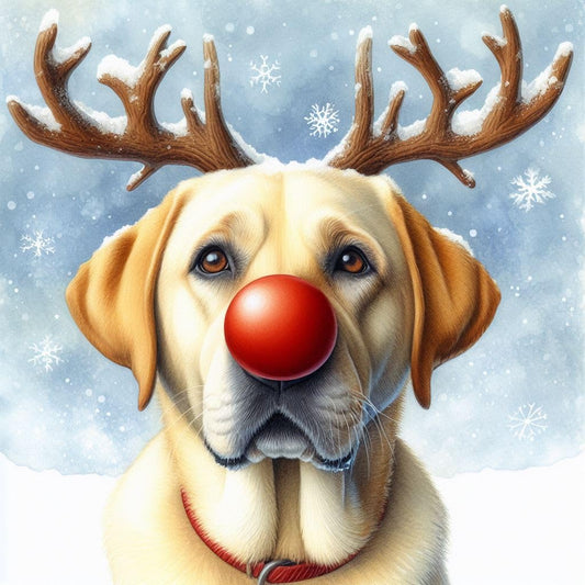 Yellow Lab Christmas Card