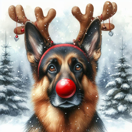 German Shepherd Christmas Card