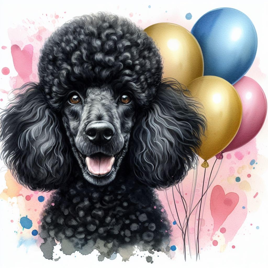 Poodle Greeting Card