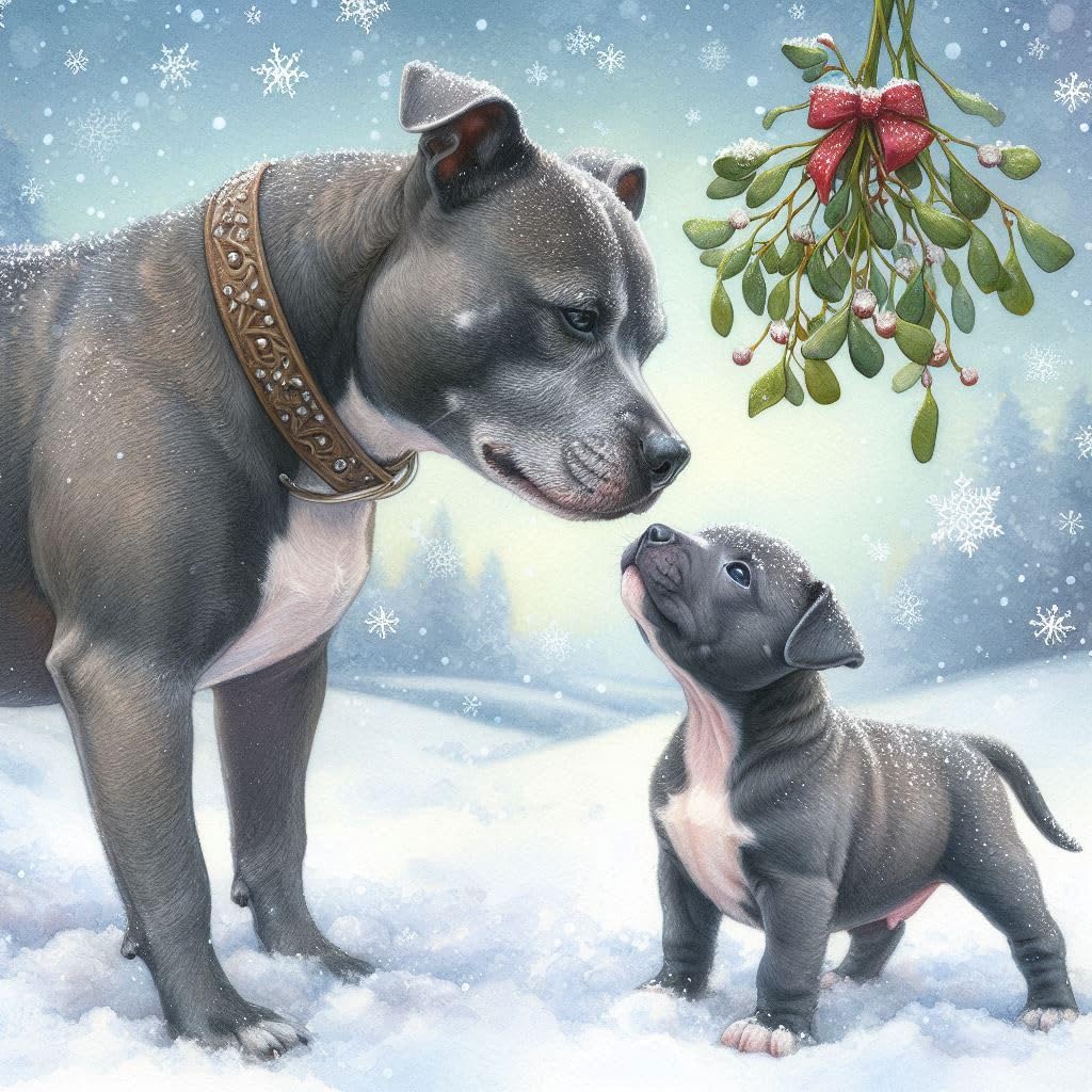 Staffy Christmas Card