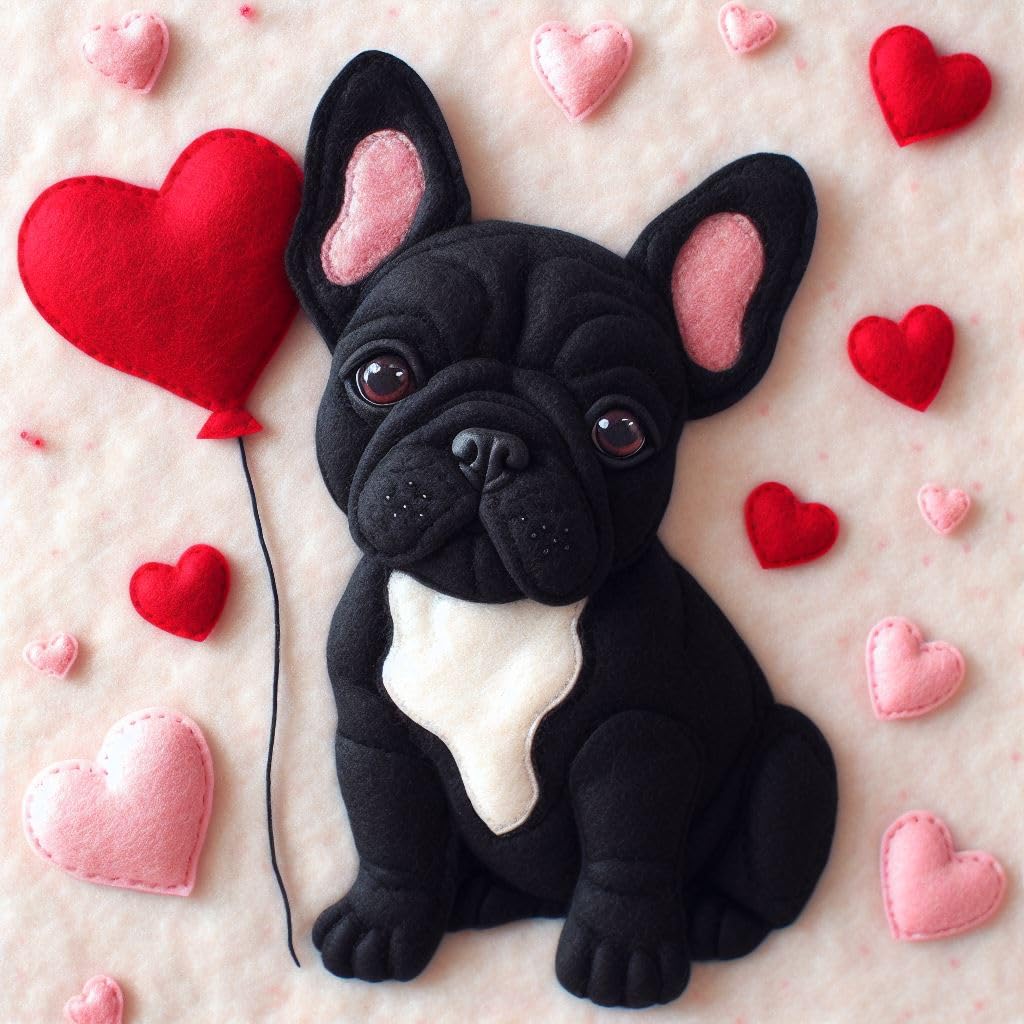 Felt Frenchie Card