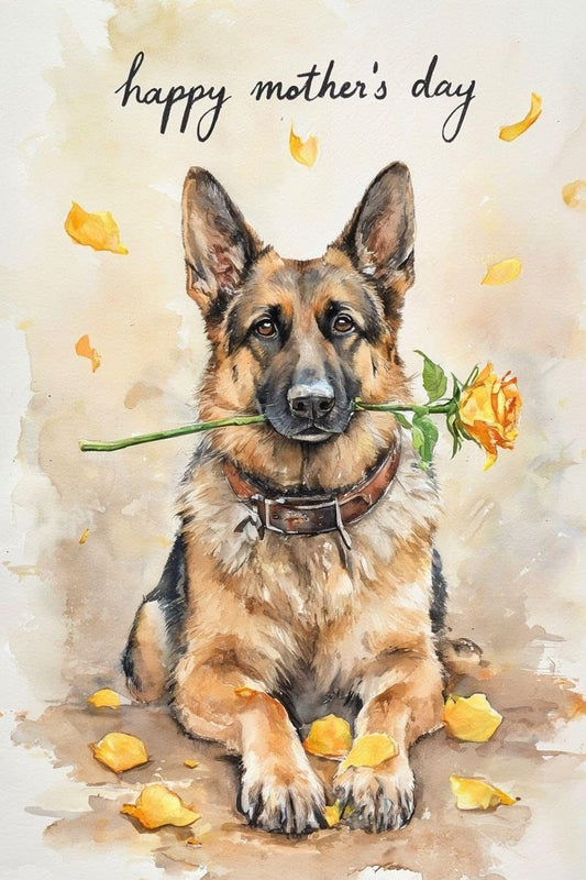 German Shepherd Mothers Day Card