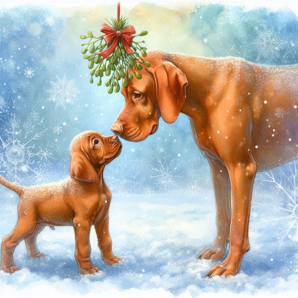 Pack of Vizsla Christmas Cards