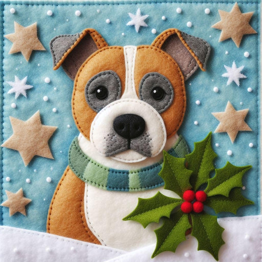 Pack of Staffordshire Terrier Christmas Cards