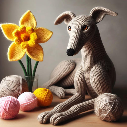 Greyhound Daffodil Card