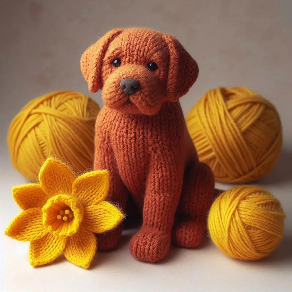 Labrador Daffodil Birthday Card