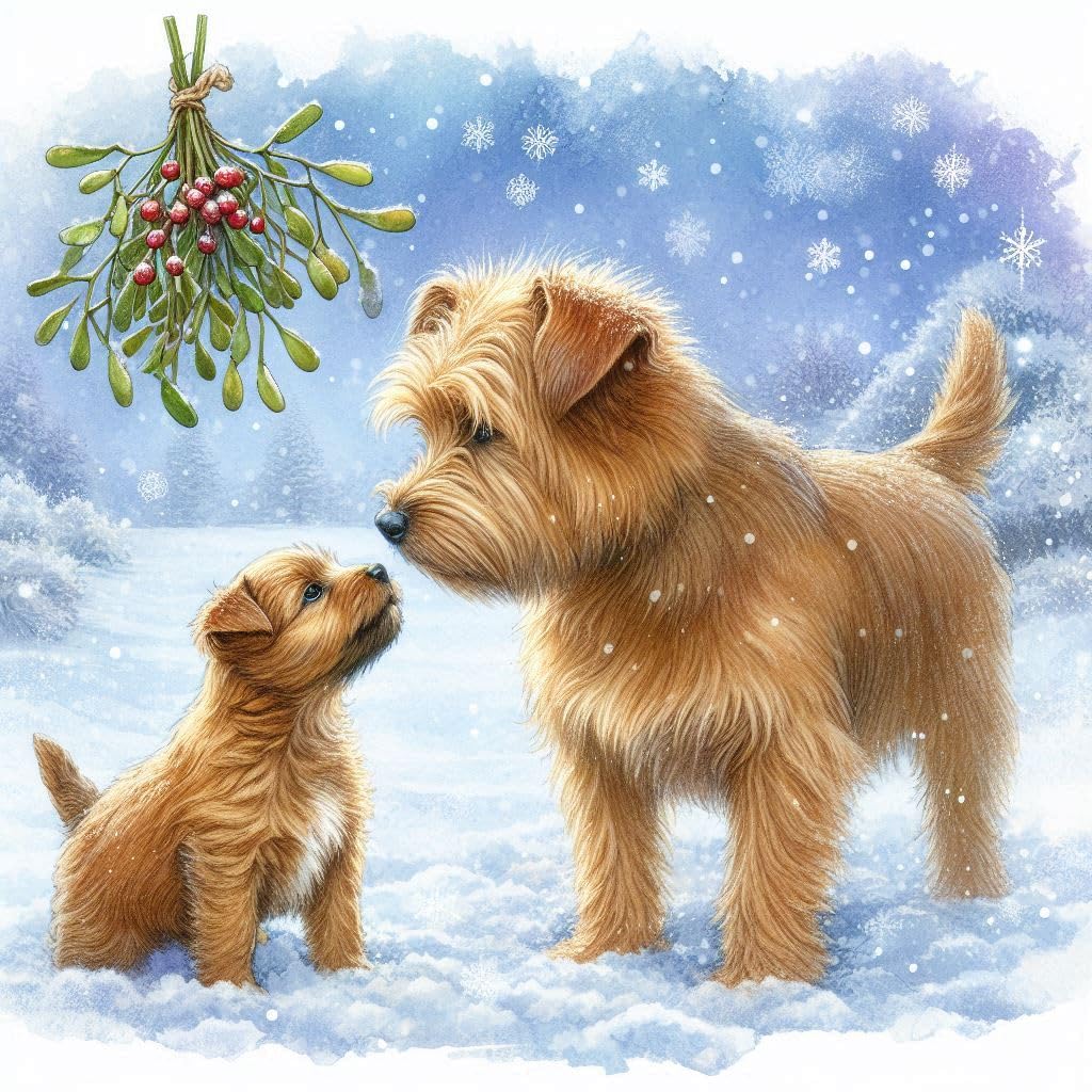 Norfolk Terrier Christmas Card