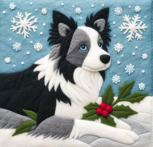 Pack of Border Collie Christmas Cards
