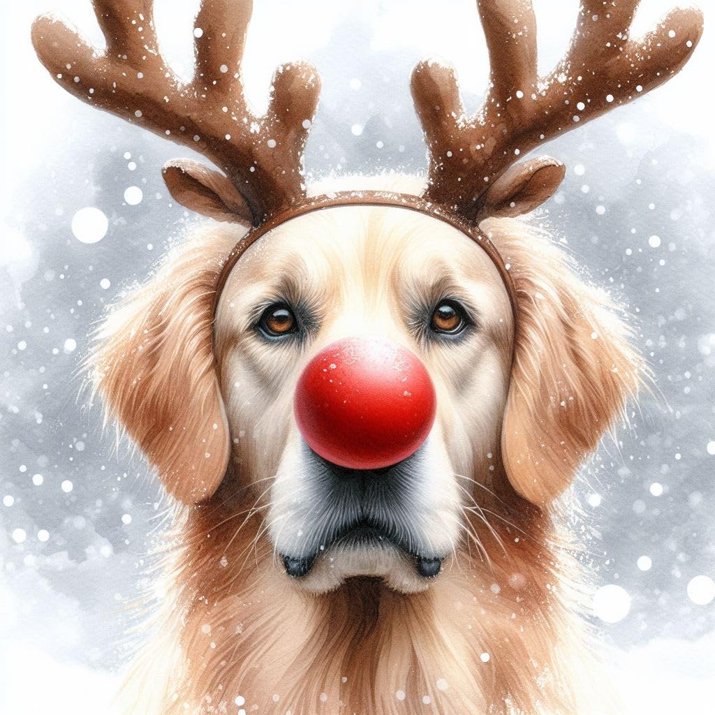 Golden Retriever Christmas Card