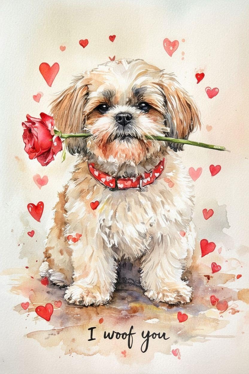 Shih Tzu Valentine Card