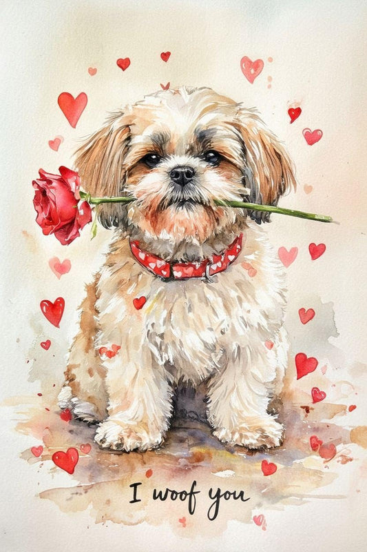 Shih Tzu Valentine Card