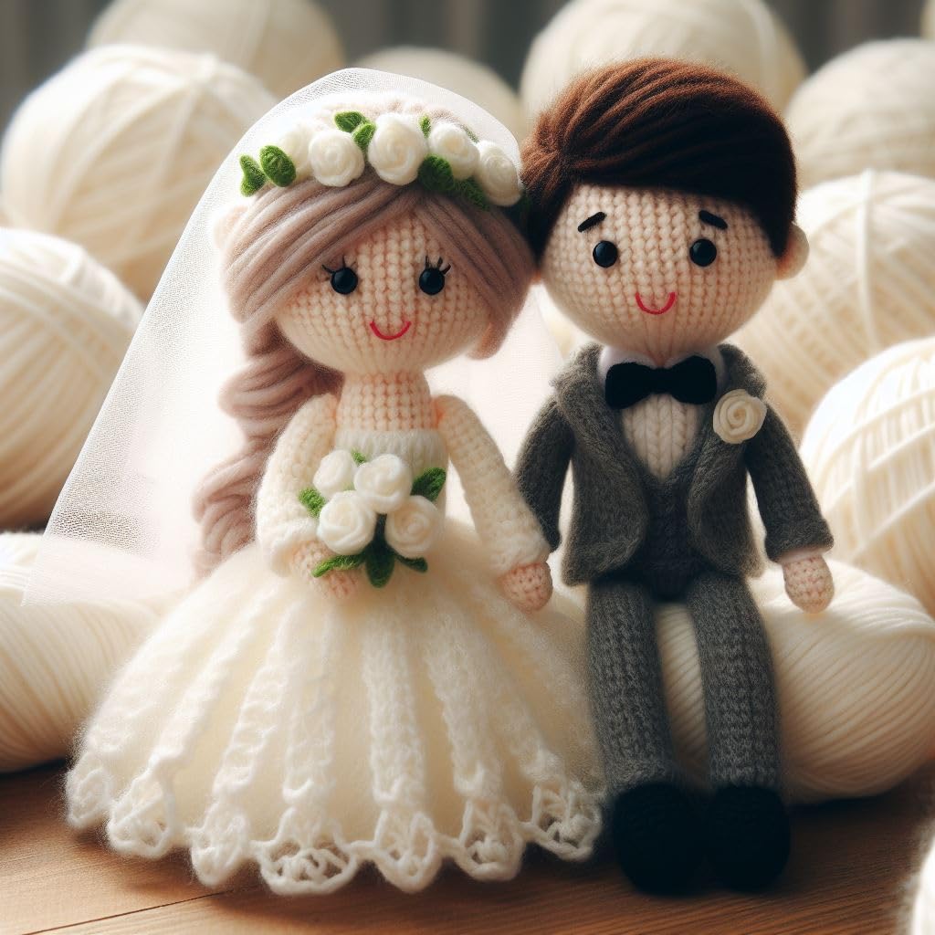 Knitted Wedding Card