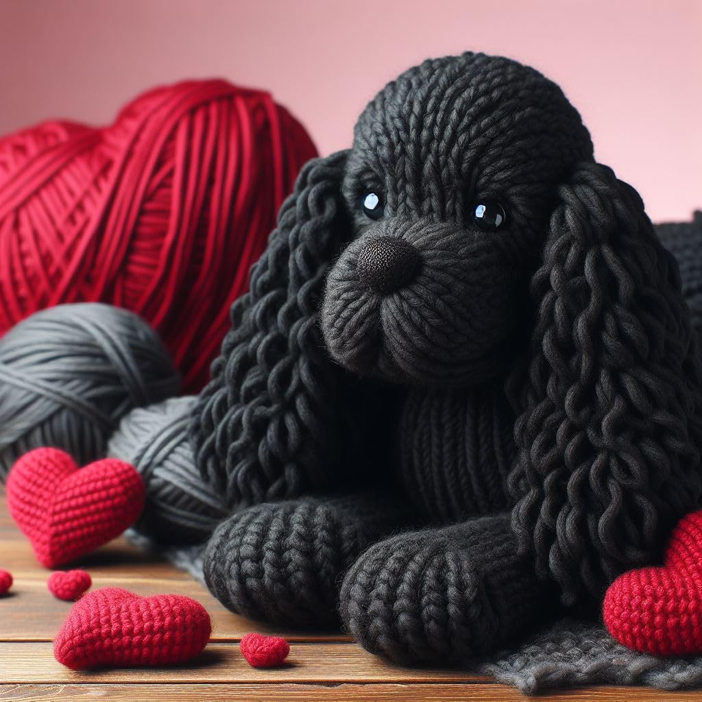 Knitted Cocker Spaniel Birthday Card