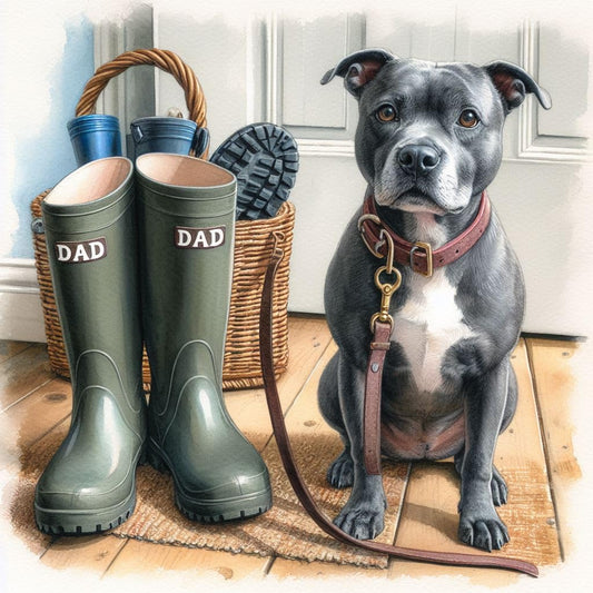 Staffy Dad Birthday Card