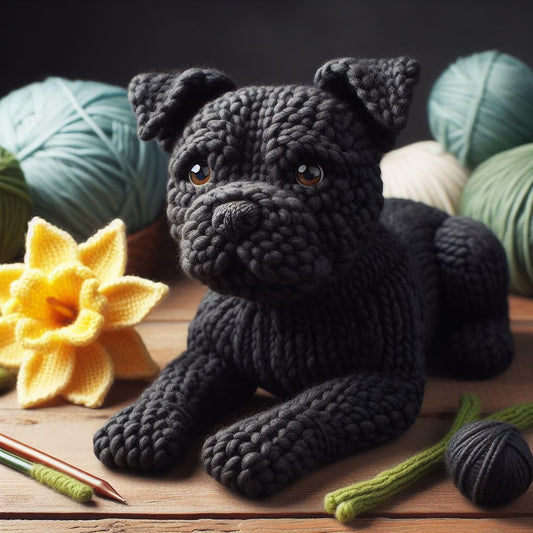 Staffie Daffodil Greeting Card
