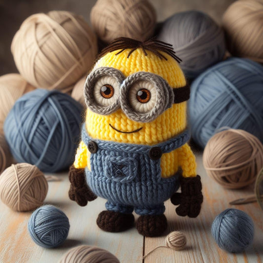 Knitted Minion Blank Card