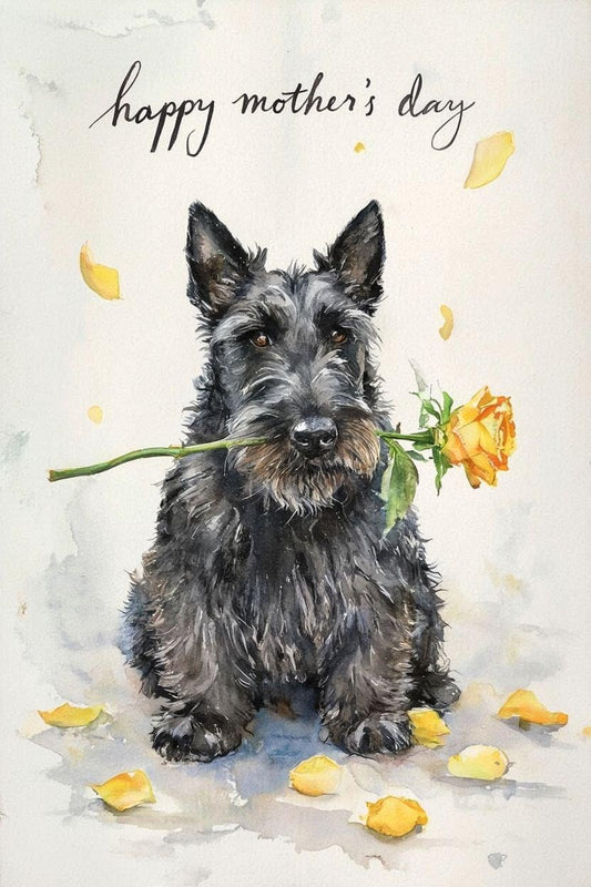 Scottish Terrier Mothering Sunday Card