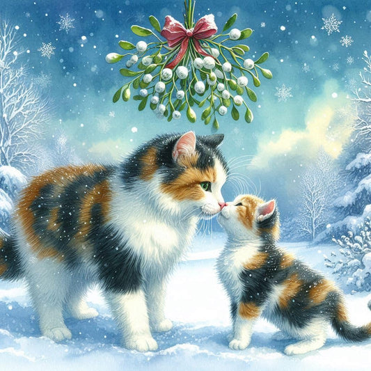 Packs of Cat Christmas Card