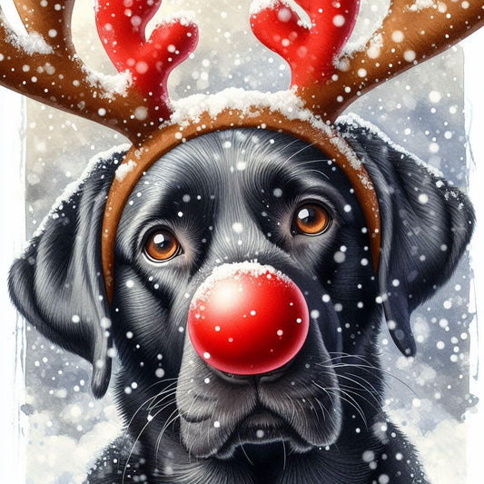 Black Labrador Christmas Card