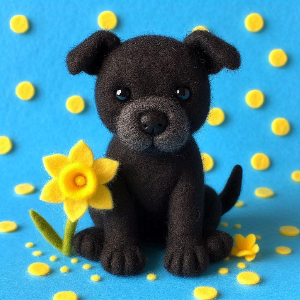 Staffie Daffodil Card