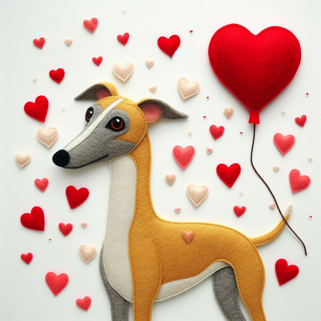 Felt Whippet Card
