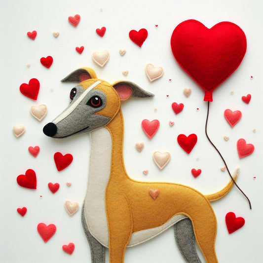 Felt Whippet Card