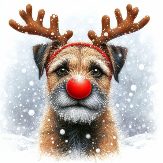 Border Terrier Christmas Card